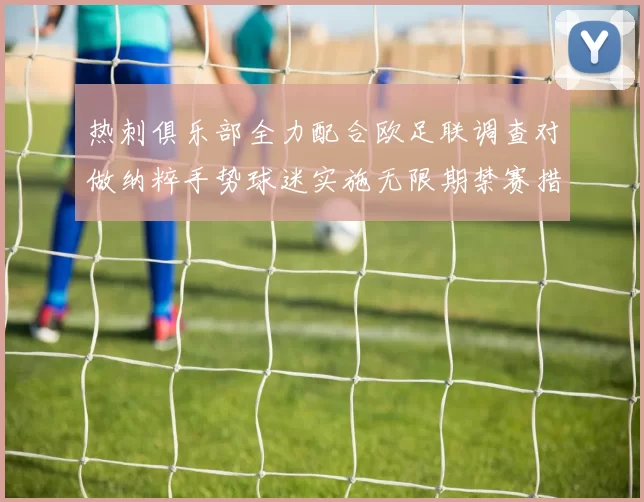 热刺俱乐部全力配合欧足联调查对做纳粹手势球迷实施无限期禁赛措施